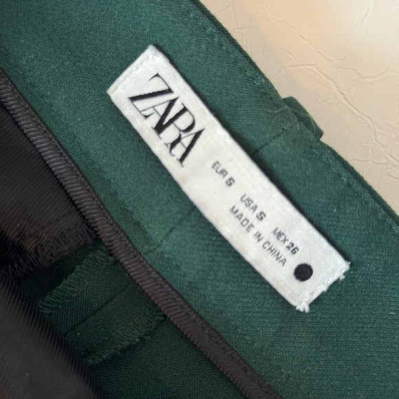 Zara Green Wide Leg Trousers - Picture 2 of 3